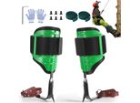 Ramponi Da Arrampicata - Ramponi Per Arrampicata Sugli Alberi - Ergonomici - Stabili - Professionali - Rimovibili - Verde Chiaro