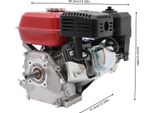 Motore A Benzina Portatile - 4 Tempi 7,5 Cv - 4000 W (4 Kw) - 3600 Giri/Min - Avviamento A Fune - Serbatoio Da 3,6 L - Per Pompe Dell'acqua E Vibratori Per Calcestruzzo