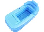 Vasca Da Bagno Gonfiabile Per Adulti - Vasca Da Bagno Portatile - 160×84×64 Cm - Pvc - Scarico A Pavimento - Indipendente - Blu