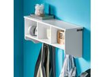 Appendiabiti Da Parete - Appendiabiti - 4 Ganci - Larghezza 60 Cm - Richiede Montaggio - Bianco