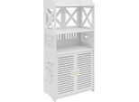 Mobile Da Bagno - Mobile Da Bagno Indipendente - 4 Ripiani - 40×25×90 Cm - Pvc - Compatto - Bianco