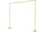 Arco Nuziale - Supporto Per Fondale In Metallo - Dimensioni 300 X 300 Cm - Regolabile In Altezza Da 1,09 A 3 M - Per Palloncini E Fiori - Peso 4,7 Kg - Xl - Giallo