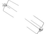 Forchette Per Girarrosto Bbq - Forchette Per Girarrosto Per Barbecue - Set Da 4 - Acciaio Inossidabile 304 - Fissaggio Per Barbecue - Argento