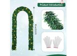 Ghirlanda Natalizia - Catena Luminosa A Led - 10 M - 100 Led - Poliestere - Per Alberi E Decorazioni - Azzurro Cielo
