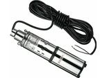 Pompa Solare Per Acqua - Pompa Per Pozzi Profondi 24 V Cc 200 W - Acciaio Inossidabile - Prevalenza 30 M - Portata 1,2 M³/H - Uscita 25 Mm - Diametro 77 Mm - Argento
