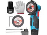 Smerigliatrice Angolare - Mini Smerigliatrice Angolare - Alimentazione A Batteria - Due Batterie Eu - Velocità 19.500 Giri/Min - Velocità Variabile - Dimensioni 216×105×71 Mm - Argento