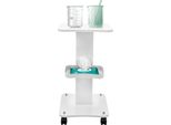 Carrello Da Salone - Carrello Da Parrucchiere - Plastica Abs - Portata 60 Kg - Con Rotelle - Richiede Assemblaggio - Bianco
