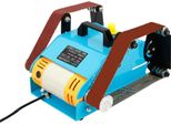 Levigatrice A Nastro - Modello Da Tavolo A Doppia Testa - 950 W - 220 V - Regolabile In Continuo 800-6000 Giri/Min - Nastro Abrasivo 40×680 Mm - Angolo 0-180° - Blu