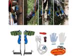 Set Per Arrampicata Sugli Alberi - Ramponi Da Arrampicata Con Cintura Di Sicurezza - Antiscivolo - Protezione Anticaduta - Cinghie Regolabili - Per Arboricoltori