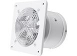 Ventilatore Da Bagno - Ventilatore Di Scarico A Parete Ø 150 Mm - Silenzioso - Per Cucina/Bagno/Wc - Bianco