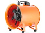 Ventilatore Aspiratore Portatile - Ventilatore Con Tubo Flessibile Da 10 M - 220 V - 320 W - IP44 - Motore In Rame - Per Officine E Cantieri - Arancione