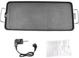 Griglia Elettrica - Griglia Da Tavolo Bbq - 1500 W - Rivestimento Antiaderente - 5 Livelli Di Temperatura - Superficie Di Cottura 68 X 28 Cm - Per Interni Ed Esterni - Nero
