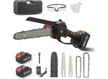 Motosega A Batteria - Sega Per Rami Senza Spazzole - Lunghezza Lama 15/20 Cm - Batteria Da 18 V - Cura Del Giardino E Potatura Degli Alberi - Ce - Rosso