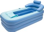 Vasca Da Bagno Gonfiabile Portatile - Rettangolare Indipendente - Dimensioni 150×80 Cm - Schienale E Portabicchieri - Tubo Di Scarico 65 Cm - Pvc - Max. 85 Kg, Fino A 1,7 M