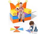 Blocchi In Schiuma Morbida Per Bambini - Set Da Arrampicata E Scivolo Per Interni - Schiuma Di Lattice - Dai 3 Anni In Su - Blocchi Modulari - Arancione