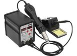 Stazione Di Dissaldatura - Stazione Di Rilavorazione Ad Aria Calda - 750 W - Temperatura Regolabile - Display A Led - 3 Ugelli - Riparazione Smd/Bga - Nero