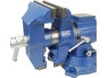 Morsa Da Tavolo - 12,7 Cm - Ruotabile A 360° - Ghisa Sferoidale - Larghezza Ganasce 125 Mm - Apertura 65 Mm - Per Carichi Pesanti - Blu Scuro
