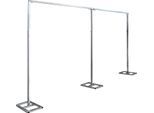 Arco Per Palloncini/Arco Nuziale - Supporto Per Sfondo - Ferro Zincato - Tubo Quadrato 20×20 Mm - Portata Max. 10 Kg - Taglia M - Argento