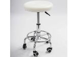 Sgabello Regolabile Idraulicamente - Sgabello Girevole Su Ruote A 360° - Altezza 45-57 Cm - 5 Ruote - Seduta Imbottita In Pvc - Portata 150 Kg - Per Salone E Ufficio