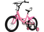 Bicicletta Per Bambini - Ruote Da 40 Cm - Con Rotelle - Doppio Freno A V - Forcella Ammortizzata - Cerchi In Acciaio - Telaio Acciaio Al Carbonio - Multicolore