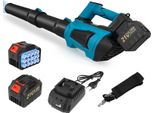 Soffiatore Per Foglie - Soffiatore Per Foglie A Batteria - Senza Batteria - Corrente Continua - Per Giardino - Blu