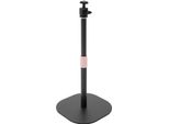 Treppiede Da Pavimento Per Proiettore - Regolabile In Altezza Da 65 A 119 Cm - Ruotabile A 360° - Cuscinetto Eva Antiscivolo - Portatile - Acciaio Verniciato - Nero