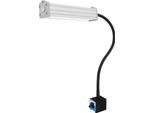 Lampada Da Lavoro Magnetica A Led - Lampada Per Macchine JT-1001 - 10 W - 60 Led - IP67 Impermeabile - Collo D'oca Flessibile - Base Magnetica - 220 V Cc