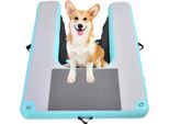 Rampa Per Cani Per Piscina - Rampa Galleggiante Gonfiabile - Portata Massima 100 Kg - Pieghevole - Superficie Antiscivolo - Gomma - Per Piscina, Lago, Spiaggia