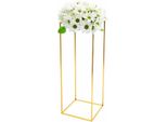 Portafiori - Colonna In Metallo 80 Cm - Elegante - Per Matrimoni E Feste - Per La Casa E Il Giardino - Oro