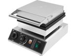 Gaufriera Elettrica - Macchina Per Cialde - Potenza 2000 W - Piastra Quadrata 24,5×24,5 Cm - Temperatura 50–300 °C - Timer 0–5 Min - Acciaio Inossidabile - Nero