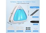 Pulitore Magnetico Per Finestre/Lavavetri - Spazzola/Raschietto Doppio - Scarico Automatico Dell'acqua - Per Finestre In Vetro - Uso Domestico - Blu