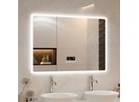 Specchio Da Bagno A Led - Specchio Da Parete Quadrato - Antiappannamento - Vetro Temperato - Tre Colori Di Luce - Funzione Di Memoria