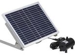 Pompa Per Fontana A Energia Solare - Laghetto E Acquario - 1000 L/H - Pannello Solare 17V 10W - Prevalenza >2,5 M - Altezza Massima Dell'acqua 200 Cm - Dc 6–24V - Senza Batteria - Nero