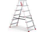 Edilizia | Scala Domestica In Alluminio - 2X6 Gradini - Carico Massimo 125 Kg - Altezza 2,83 M - Piedini Antiscivolo Gratuiti