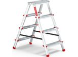 Edilizia | Scala Domestica - Alluminio - 4 Gradini - Carico Massimo 125 Kg - Utilizzabile Su Entrambi I Lati