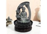 Fontana Da Interno Buddha - Fontana Da Tavolo - Illuminazione A Led - Resina - Effetto Cascata - Per Casa, Ufficio, Camera Da Letto