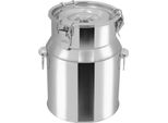 Secchio Di Conservazione In Acciaio Inossidabile - Contenitore Per Alimenti 5 L - Ermetico Con Coperchio A Chiusura - Acciaio Inossidabile 201, Guarnizione In Silicone - Ø17×22 Cm Cilindrico - Argento
