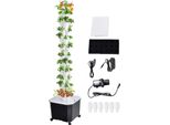 Torre Idroponica - Sistema Idroponico Verticale - 12 Livelli - Serbatoio Acqua Da 50 L - Sistema Multifunzionale Per La Coltivazione In Giardino
