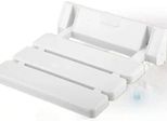 Sedile/Sedia Per Doccia - Montaggio A Parete Ribaltabile - Portata 130 Kg - Alluminio + Abs - 36×33×5 Cm - Bianco