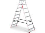 Edilizia | Scala Domestica In Alluminio - 2X8 Gradini - Carico Massimo 125 Kg - Altezza 3,26 M - Piedini Antiscivolo Gratuiti