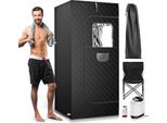 Sauna A Vapore Per La Casa - Set Sauna - Potenza 1000 W, Generatore Di Vapore Da 3 L - Indipendente, 1 Persona - Telecomando, Regolazione Tempo E Temperatura - Rosso