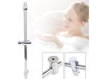 Asta Doccia Scorrevole - Montaggio A Vite - Supporto Doccetta Regolabile - Acciaio Inox - 66 Cm - Argento