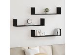 Maison Exclusive - Mensole Da Parete 3 Pezzi. Effetto Rovere Nero 80X18X18 Cm Materiale Ligneo