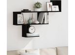 Maison Exclusive - Mensola Da Parete Effetto Rovere Nero 100X15X70 Cm Materiale Ligneo