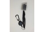 Jumada's – Spazzola Da Golf 3 In 1 – Compatta E Nera – Spazzola Per La Pulizia Delle Palline Da Golf – Accessori Per L'allenamento E Il Carrello Da Golf – Manutenzione Dei Set Da Golf