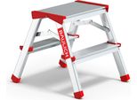 Edilizia | Scala Domestica - Alluminio - 2X2 Gradini - Carico Massimo 125 Kg - Tappi Antiscivolo Gratuiti