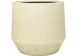 Vivanno Vaso Da Fiori In Fibra Di Vetro Nexora Rotondo, Vesuvcreme Opaco - 54X48 Cm