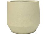 Vivanno Vaso Da Fiori In Fibra Di Vetro Nexora Rotondo, Vesuvcreme Opaco - 31X28 Cm