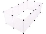 Happyment Recinto Per Animali Diva Xxl – Recinto Regolabile Per Interni – Recinto Per Cuccioli, Gattini E Piccoli Animali – Bianco – 145×75×46 Cm
