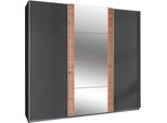 Armadio Ad Ante Scorrevoli Berna Design Dell'armadio Selezionabile, Grafite / Rovere Artigianale, 270X64X210Cm